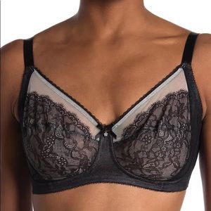 Wacoal Retro Chic Lace Wireless Bra 38DDD NWT